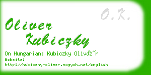 oliver kubiczky business card